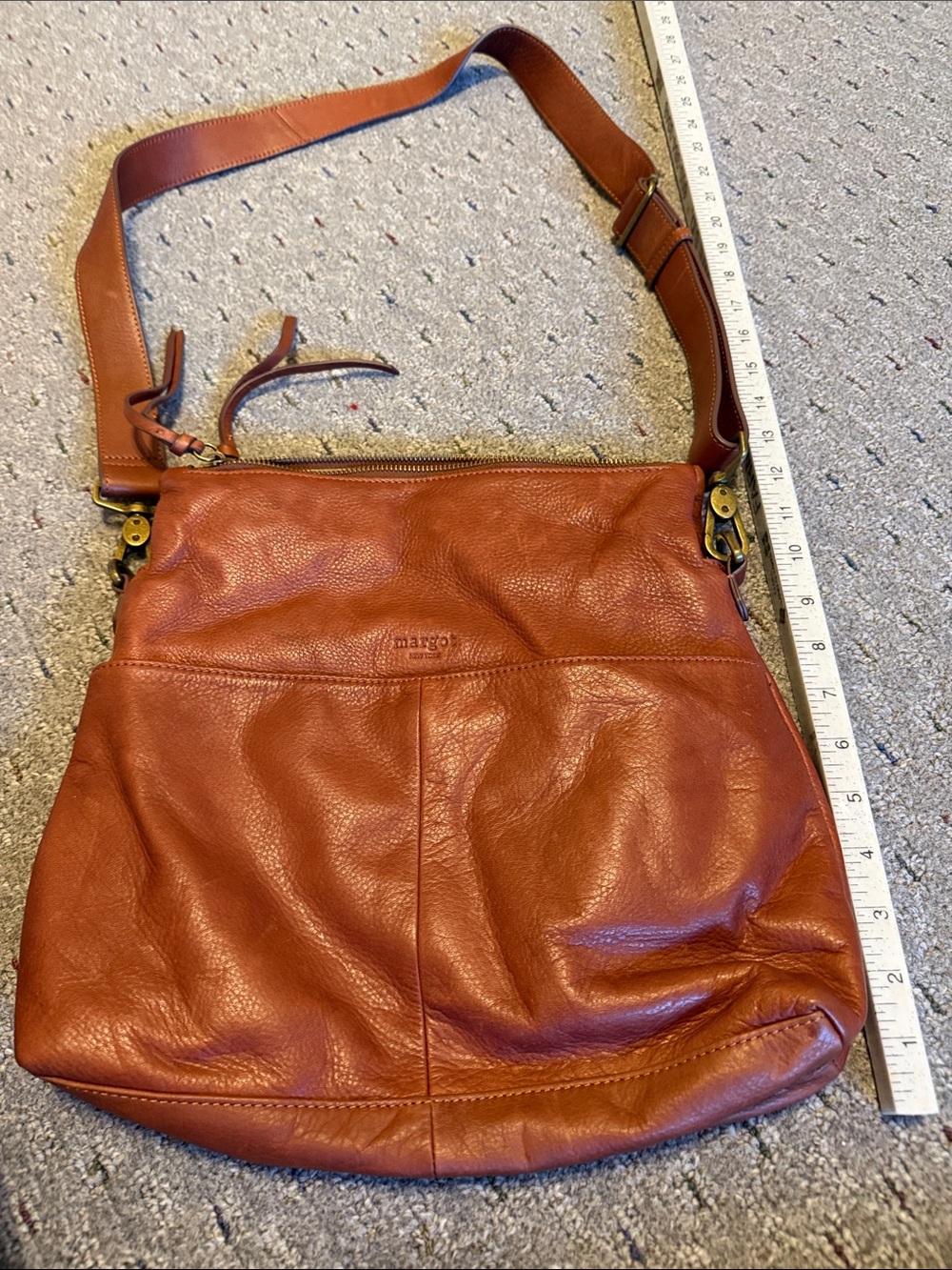 margot Burnt Orange Leather Shoulder Bag